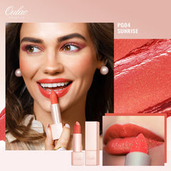 Oulac magnetized cap open with mirror showing convenient on-the-go touch-up benefit