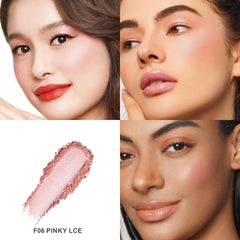 Oulac texture swatch on skin emphasizing smooth, buildable pigment