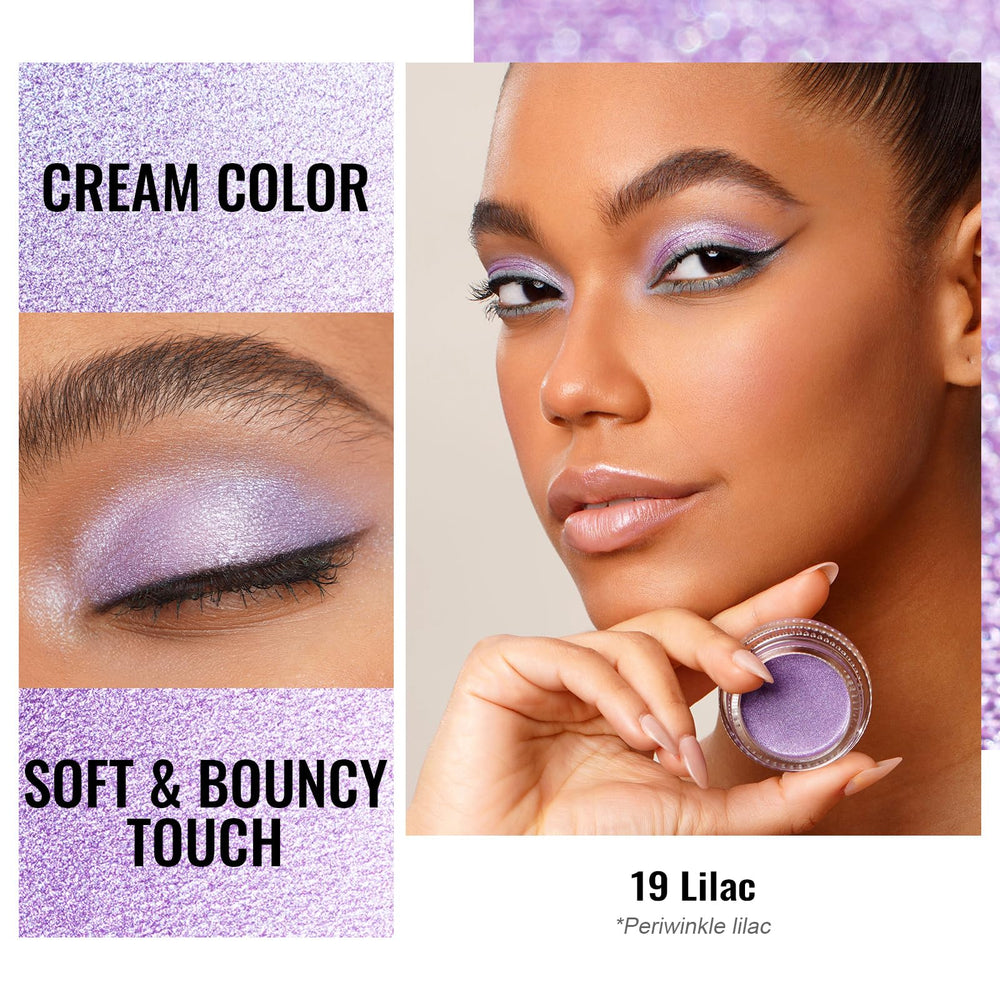 Oulac open pot showing creamy purple texture and easy fingertip application benefit