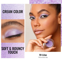 Oulac open pot showing creamy purple texture and easy fingertip application benefit