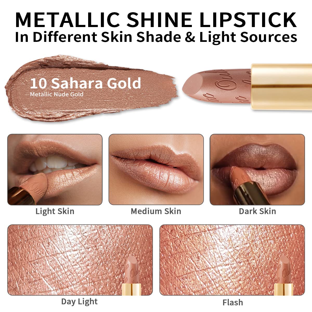 Oulac Sahara Gold tube detail showing magnetic closure for secure carry benefit