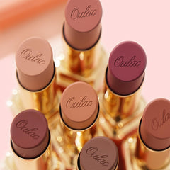 Oulac lipstick in an evening outfit scene illustrating dress-up versatility