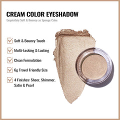 Oulac cream eyeshadow applied to inner eye corner brightening the eye area
