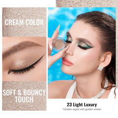 Oulac open pot swirl of creamy shimmer texture demonstrating smooth blendability