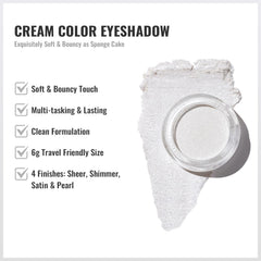 Oulac applied with brush showing even coverage and intensified shimmer benefit