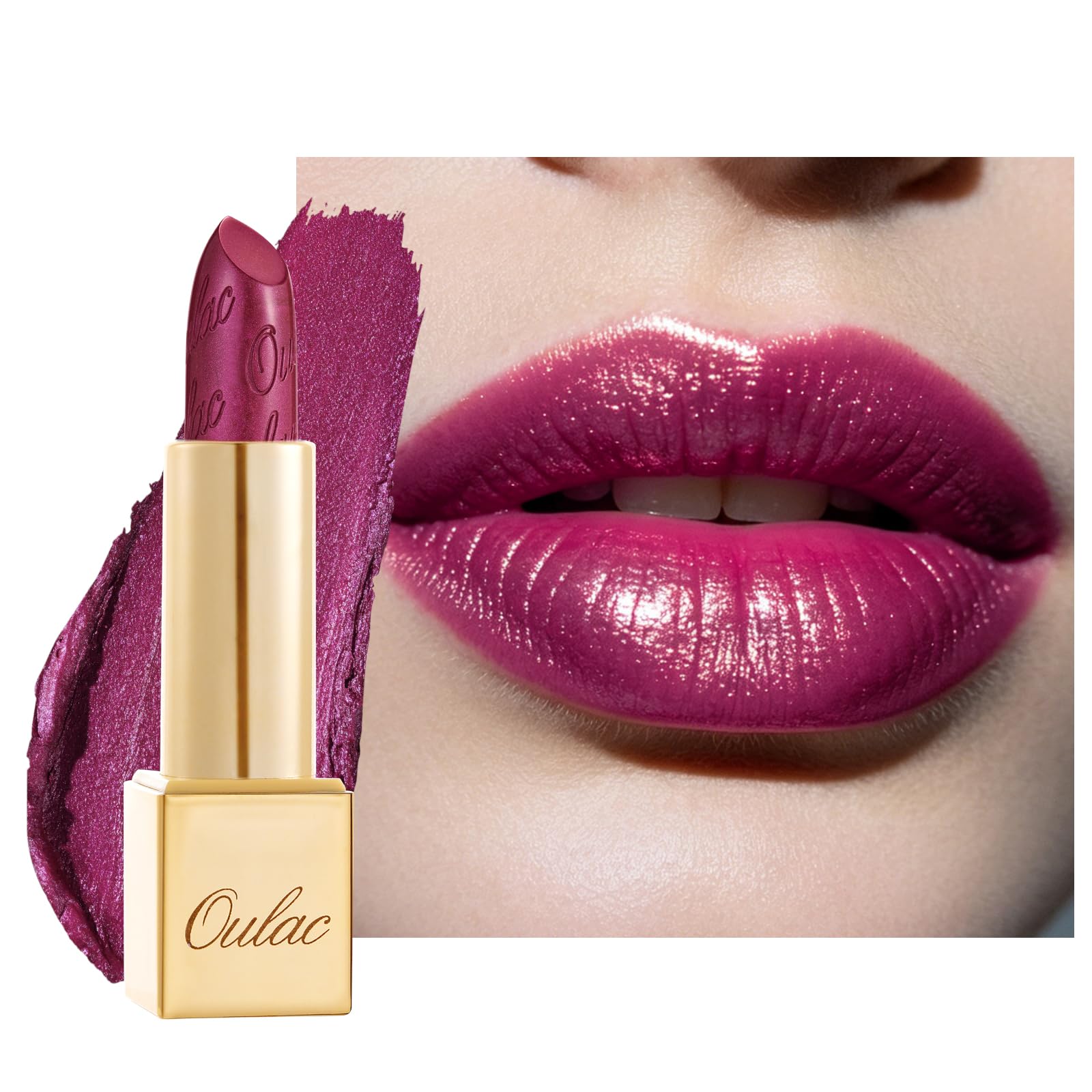 Oulac front packaging showing purple metallic tube and elegant branding benefit quick identification
