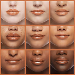 Oulac swatch on fair skin illustrating true pumpkin metallic color payoff benefit
