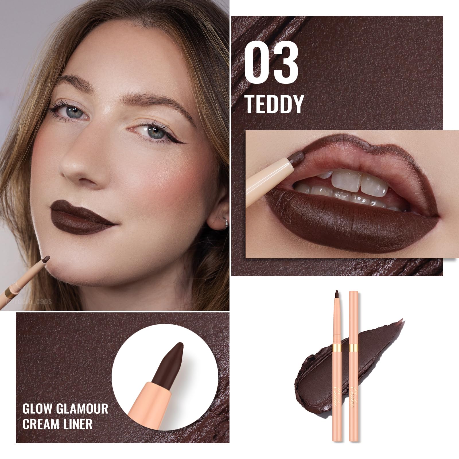 Oulac Teddy texture swatch showing creamy pigment and smooth application