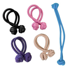 OULIGET front packaging showing five knotted hair ties, clear set benefit