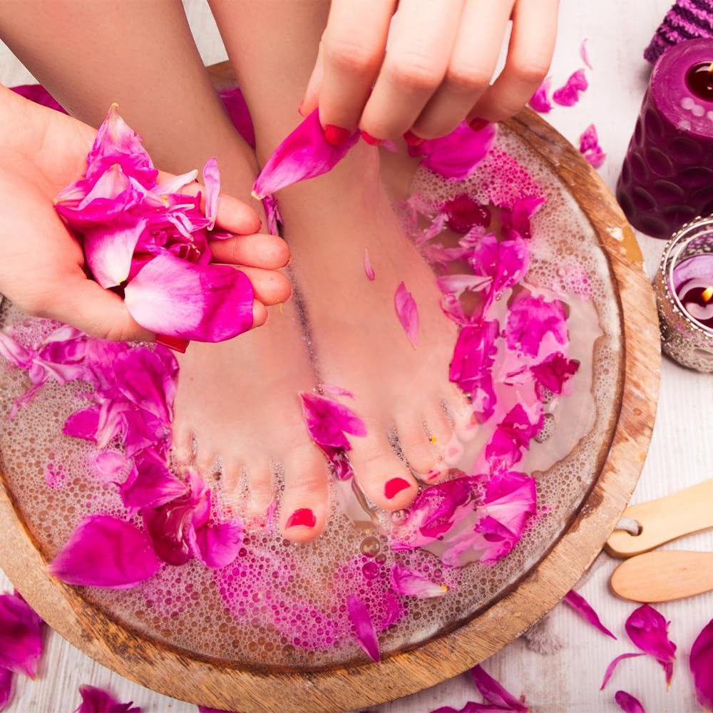 OULIGET pedicure setup in a spa-like setting to show lifestyle use and at-home indulgence benefit