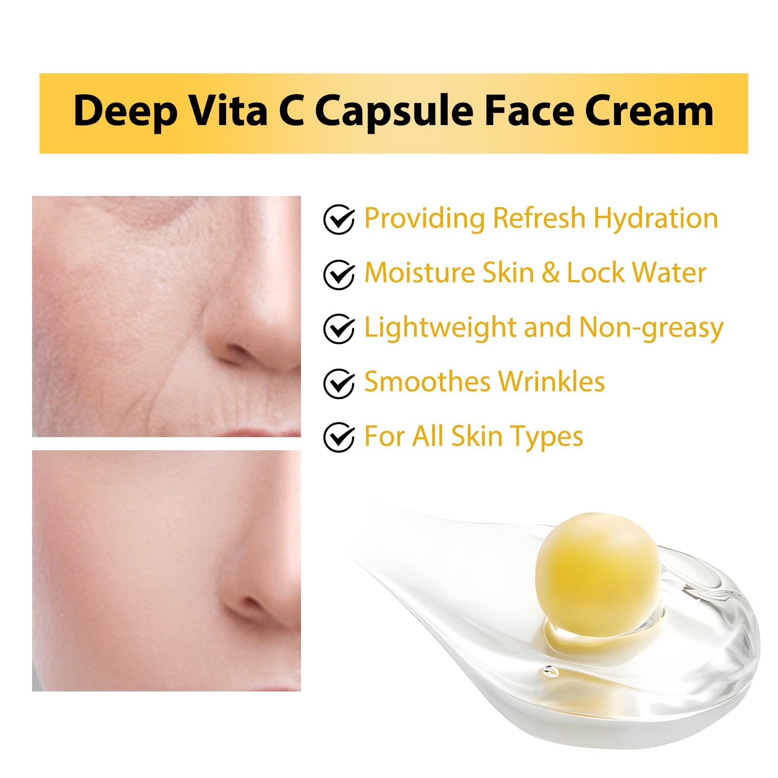 OUPEICHARM cream on fingertip illustrating easy spreading and absorption