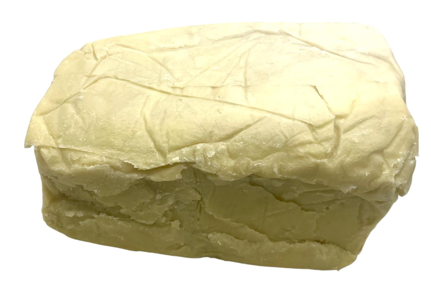 Our Earth's Secrets close-up texture of unrefined shea butter, highlights creamy purity
