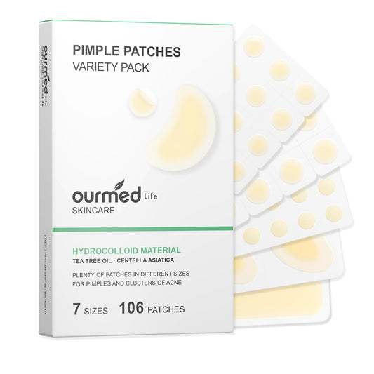 ourmed life front packaging showing 106-count set and branding benefits