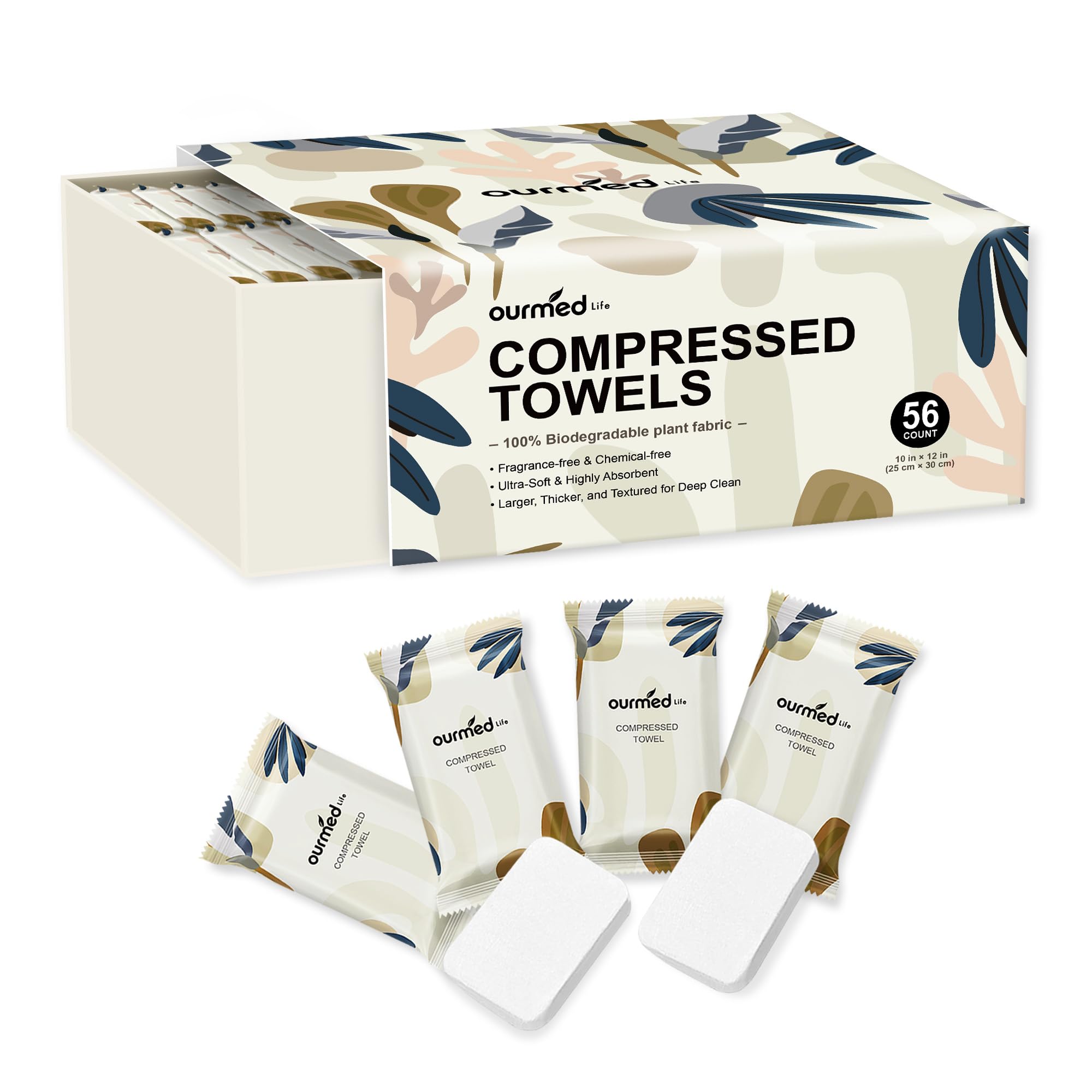 ourmed life front packaging showing 56-count portability and clean storage benefit