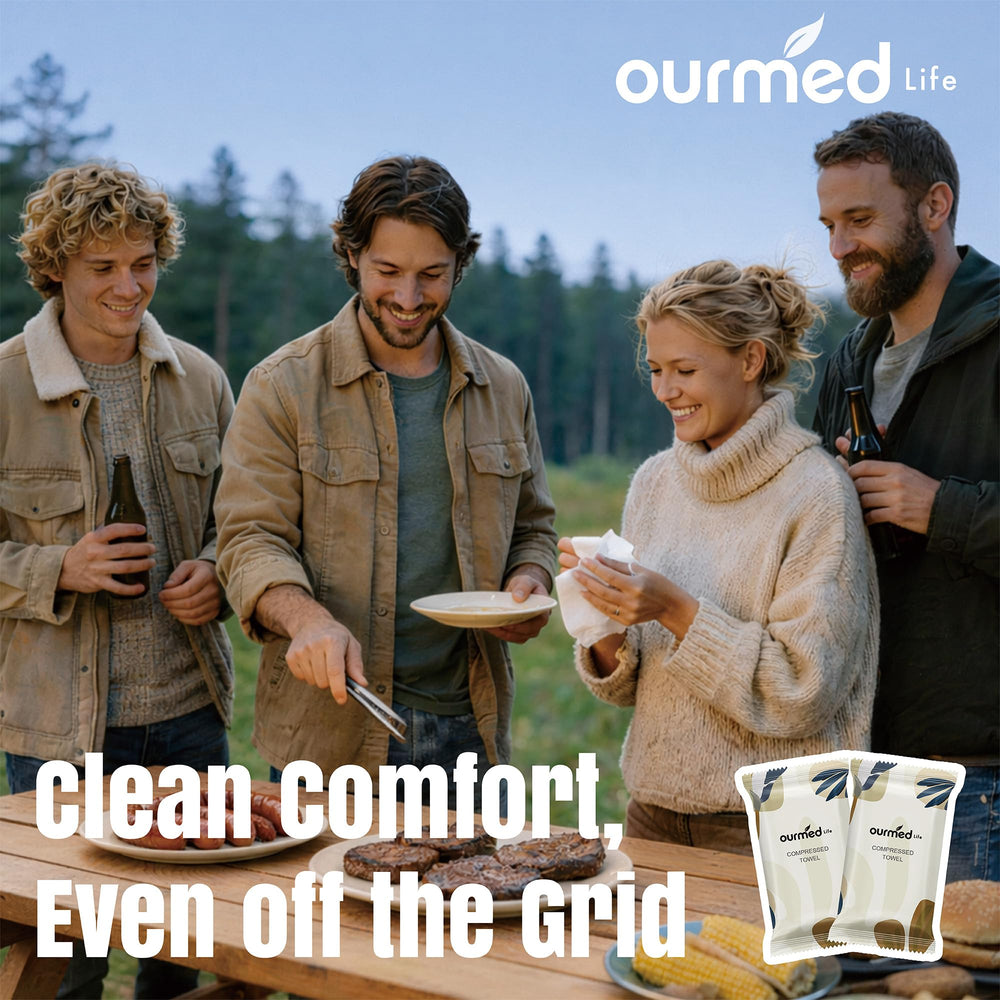 ourmed life tablet held in hand demonstrating travel-size convenience