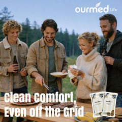 ourmed life tablet held in hand demonstrating travel-size convenience