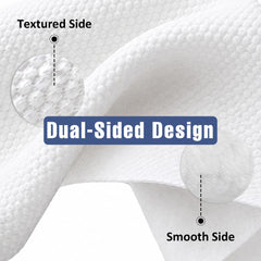 ourmed life full-size 11x9 towel laid flat highlighting thickness