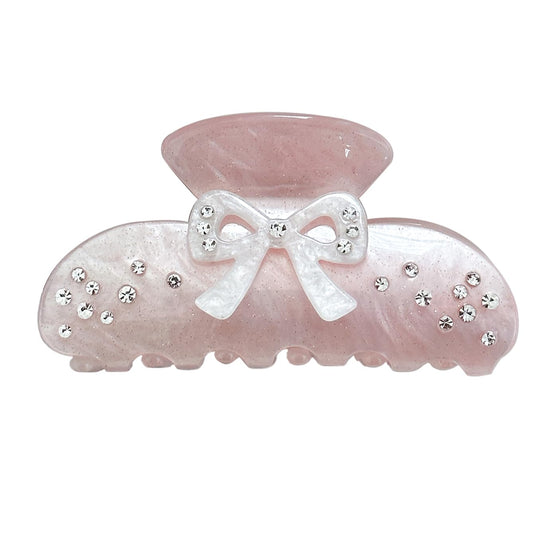 OUSEON bow clip front view showing elegant design and everyday wear benefit