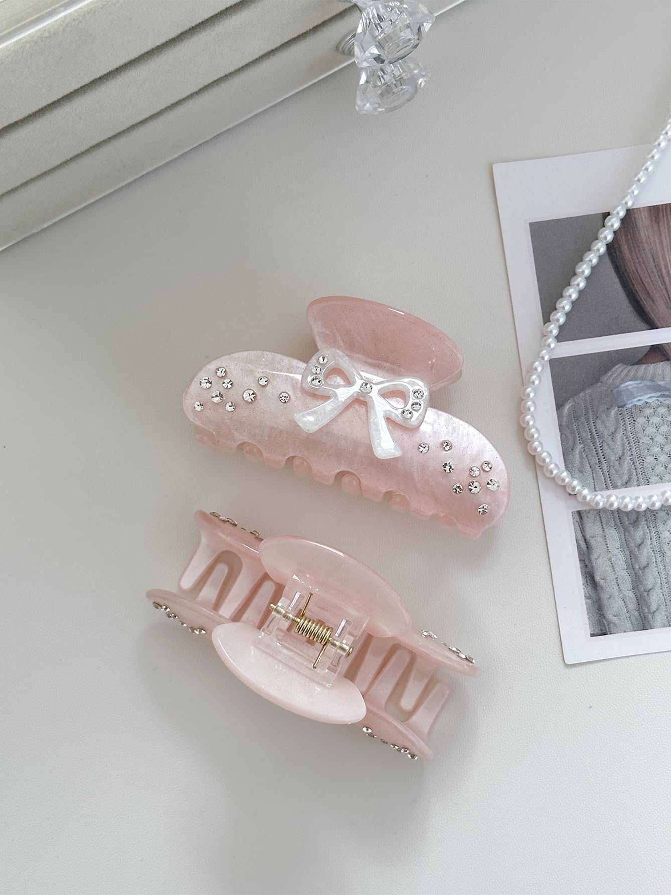 OUSEON clip teeth with TPR silicone for non-slip grip and hair protection