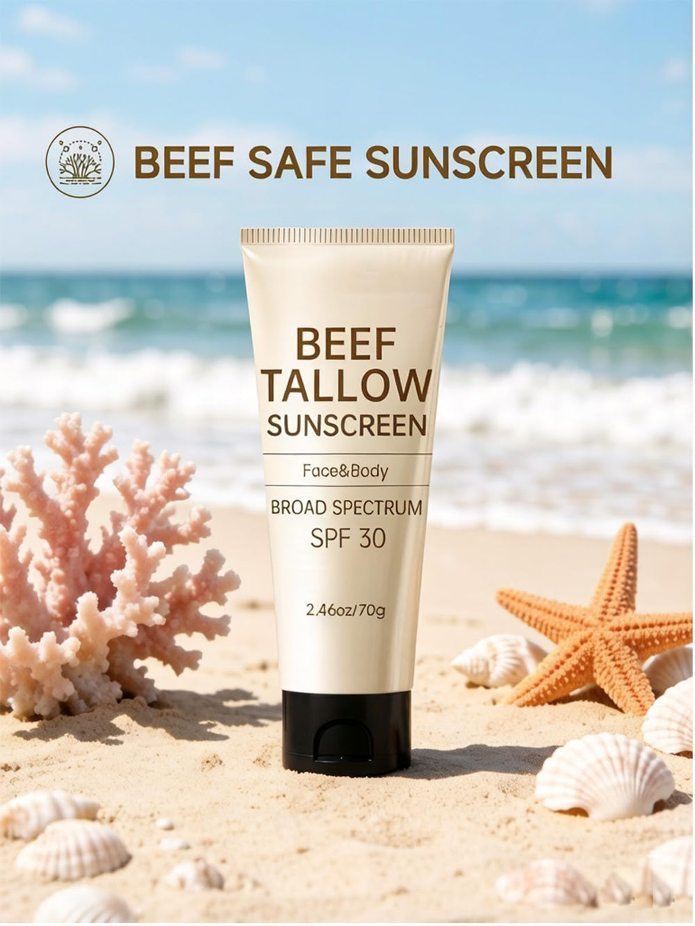 Outccogo sunscreen in hand demonstrating easy squeeze tube and convenient use