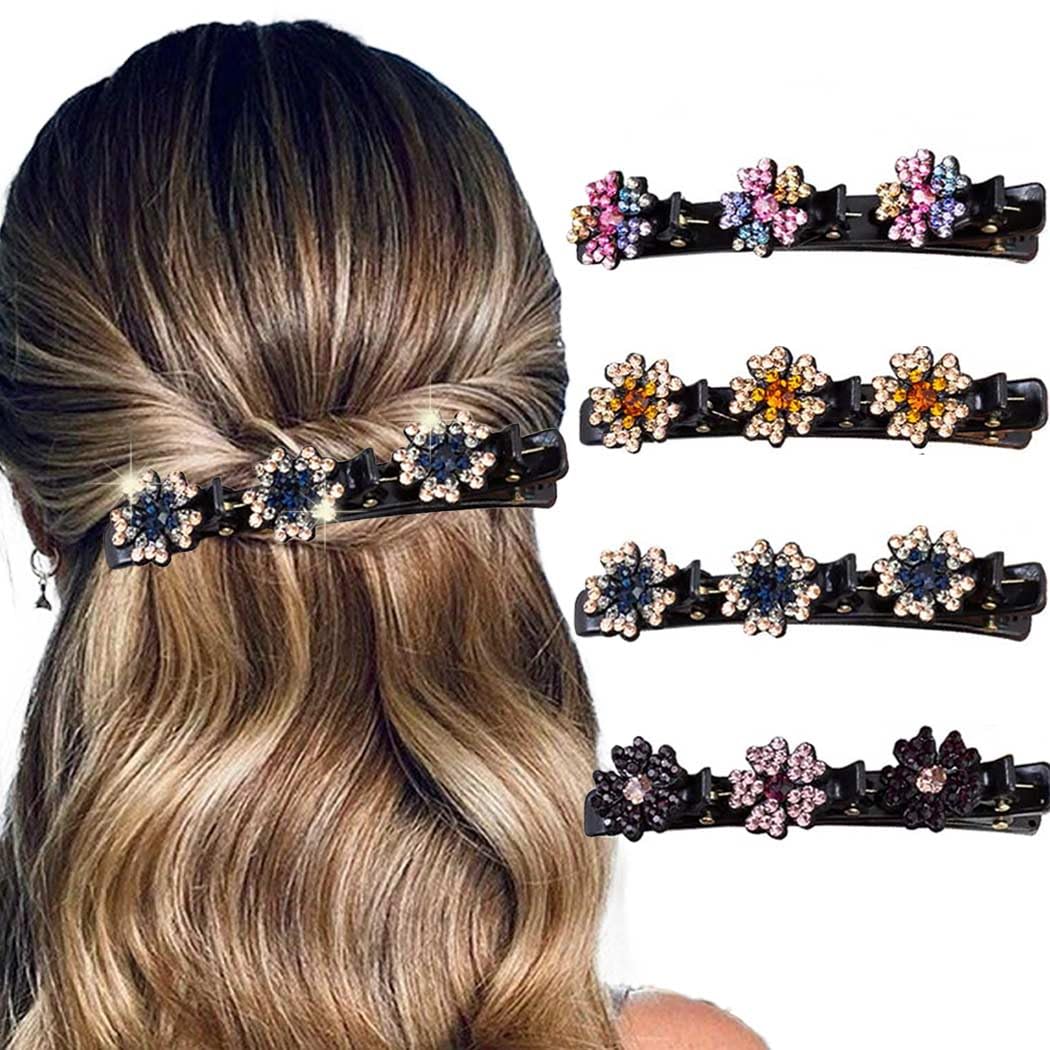 Outyua front packaging showing four rhinestone clips and benefit of coordinated set