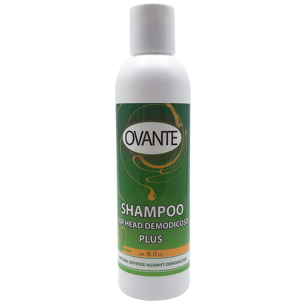 OVANTE extra strength shampoo front packaging showing 6 oz bottle and calming benefits