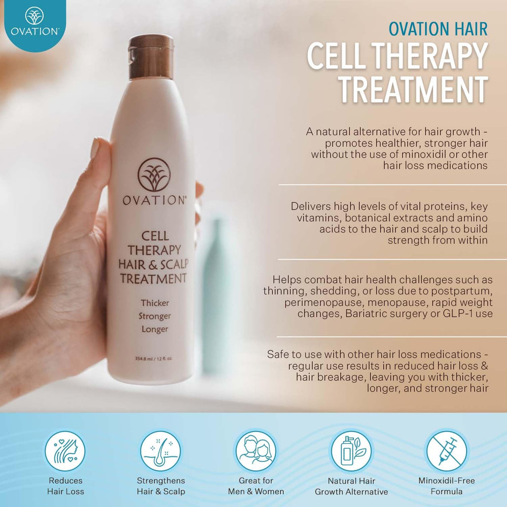 Ovation Hair creamy texture close-up showing nourishing protein-rich formula