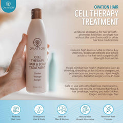Ovation Hair creamy texture close-up showing nourishing protein-rich formula