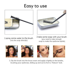 Ownest before and after brows showing fuller textured results