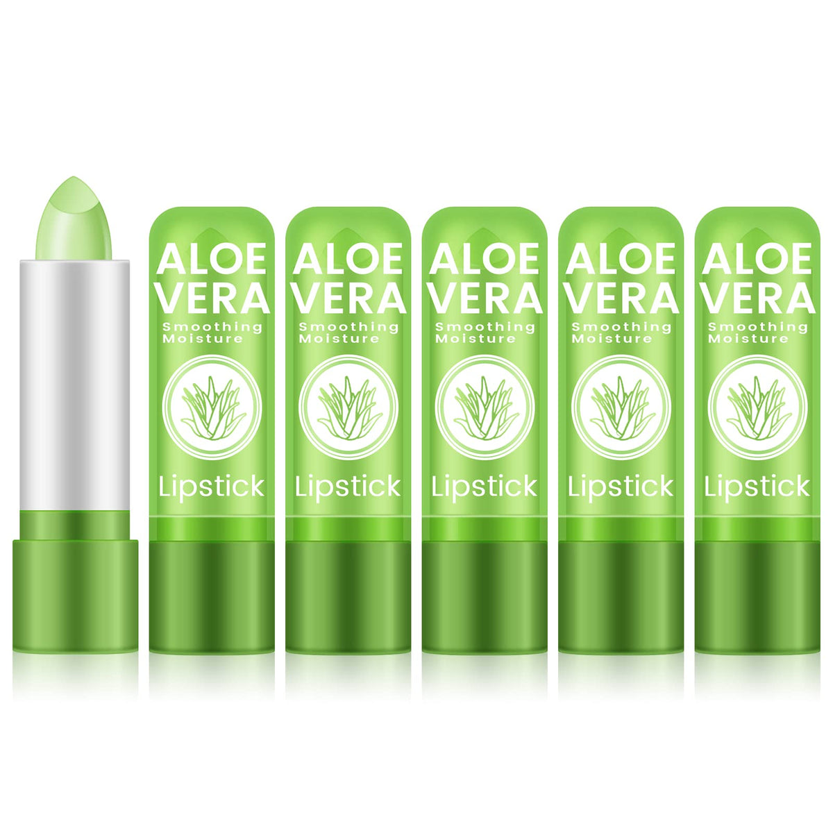 Ownest front packaging showing five aloe vera color changing balms and product variety benefit