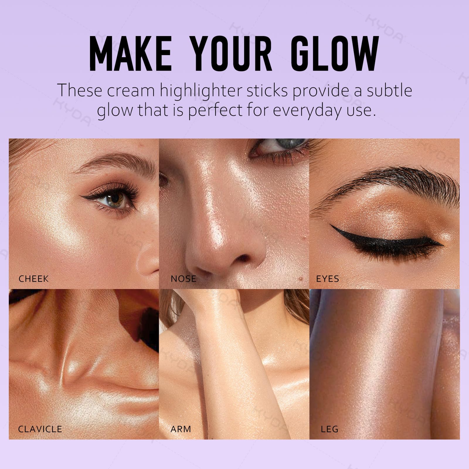 Ownest highlighter stick edge used on nose and cupid's bow for precise highlight