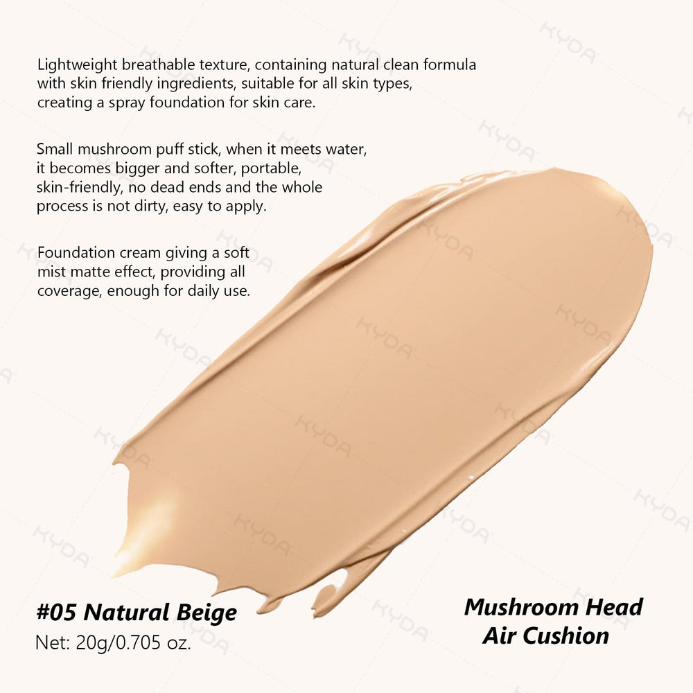 Ownest KYDA foundation cream swatched on skin, showing natural coverage