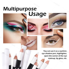 Ownest white pencil used on lips producing subtle pearly dimension