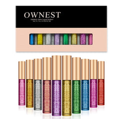 Ownest front packaging showing all ten glitter shades and kit benefits