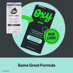Oxy serum placed on bathroom counter conveying morning skincare routine