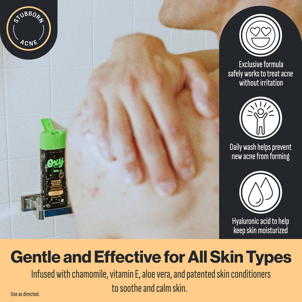 Oxy gel texture on hand demonstrating gentle hydrating foam