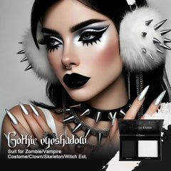oygcee black pressed powder closeup highlighting rich pigment for deep blacks