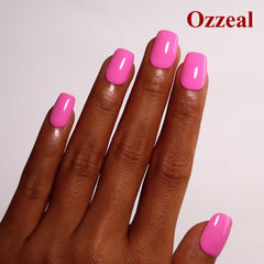 Ozzeal close-up brush stroke texture of gel polish, shows smooth even coverage