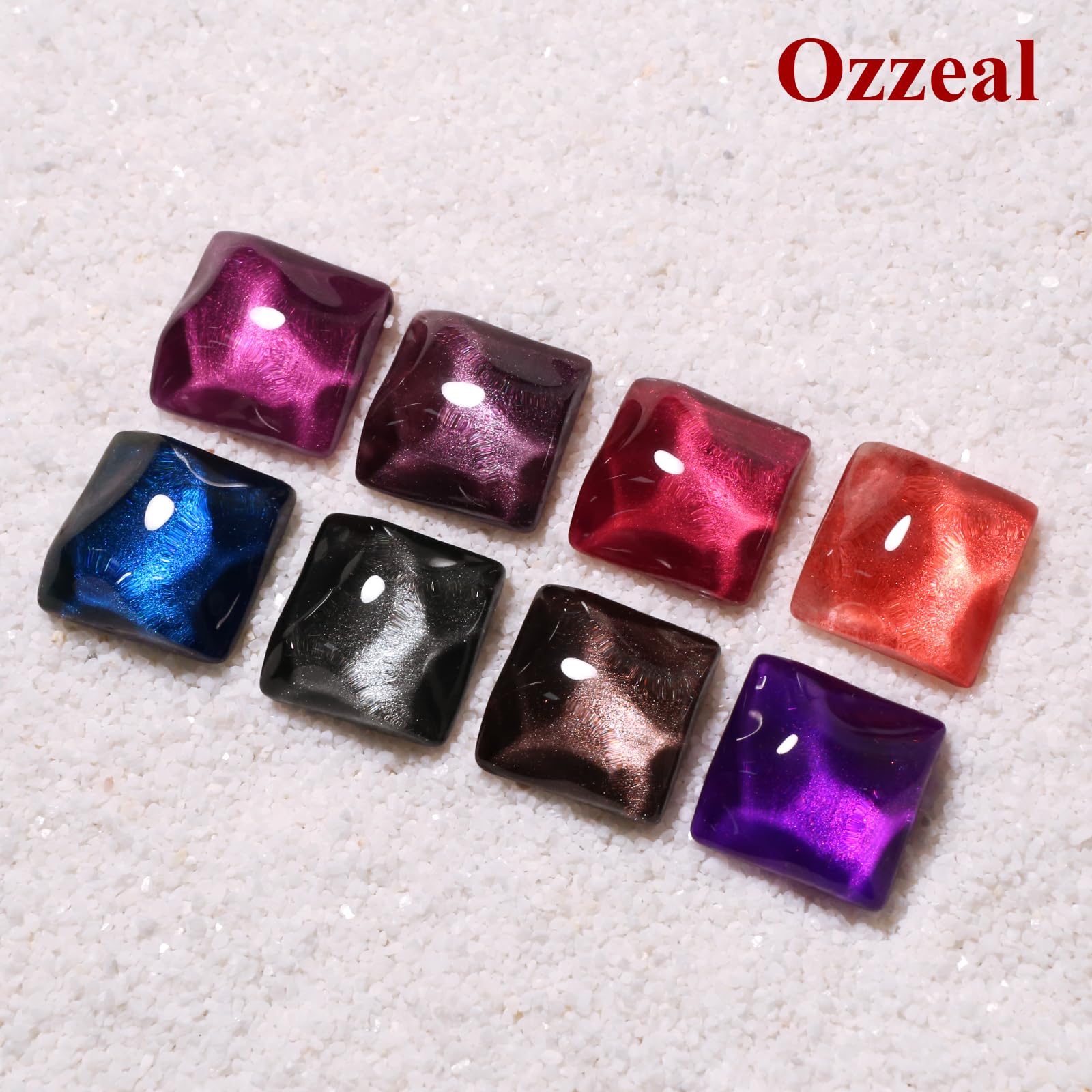 Ozzeal swatch wheel showing finish on nails for color selection and design