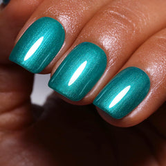 ozzeal front bottle turquoise blue showing brand and vibrant polish for easy identification