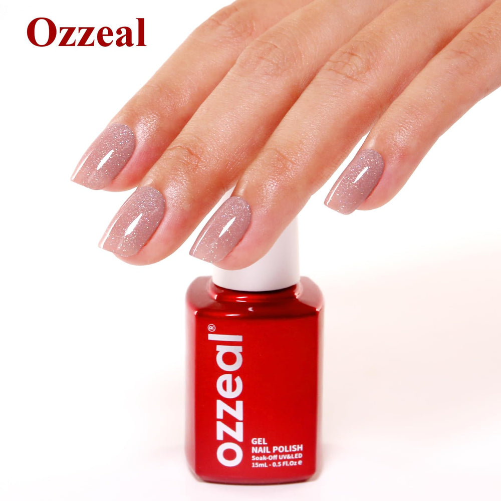 ozzeal glitter texture macro highlighting iridescent flecks, shows multi-dimensional shine