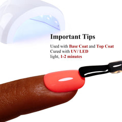 Ozzeal brush and lid detail demonstrating precise application for neat manicures