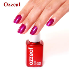 Ozzeal close-up of shimmer texture highlighting fine glitter reflection
