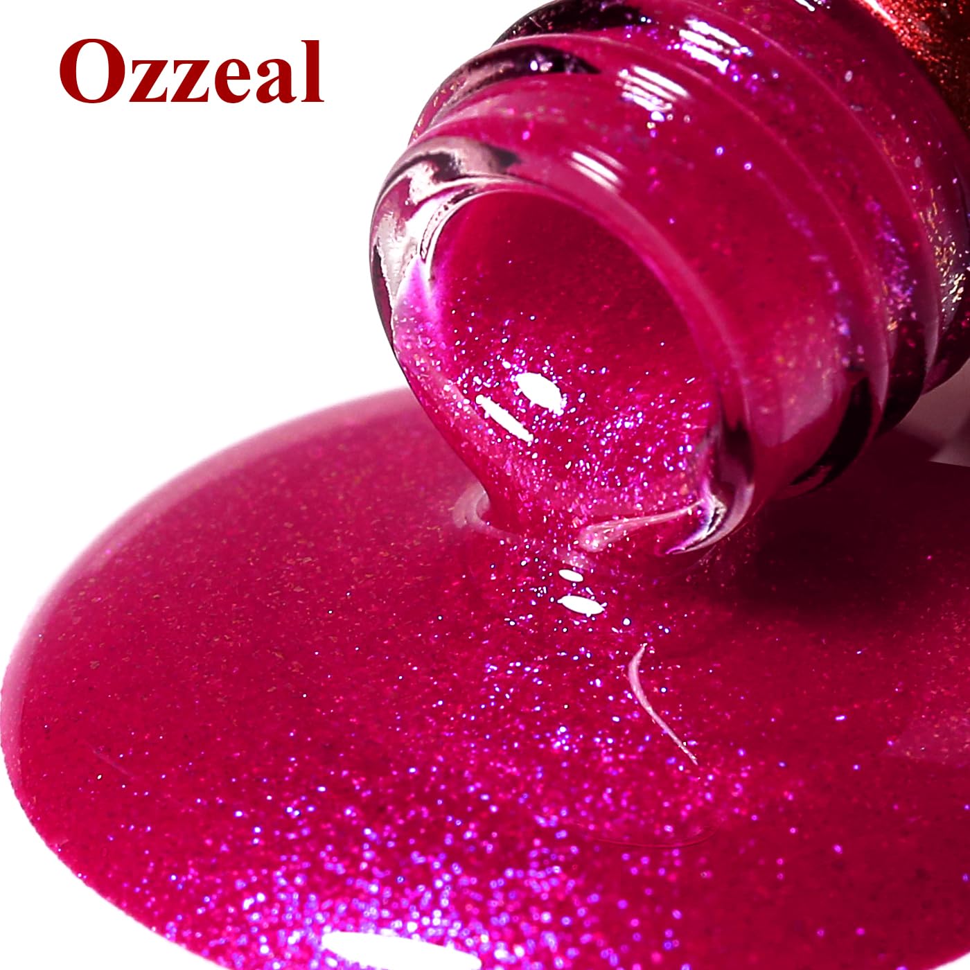 Ozzeal finished manicure in lifestyle scene demonstrating lasting gloss