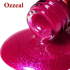Ozzeal finished manicure in lifestyle scene demonstrating lasting gloss