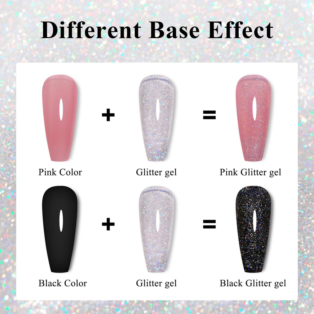 ozzeal swatches on nail tips displaying layered sparkle and color versatility