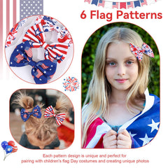 PABOBIT bow clipped in a child's ponytail adding festive style for holiday photos