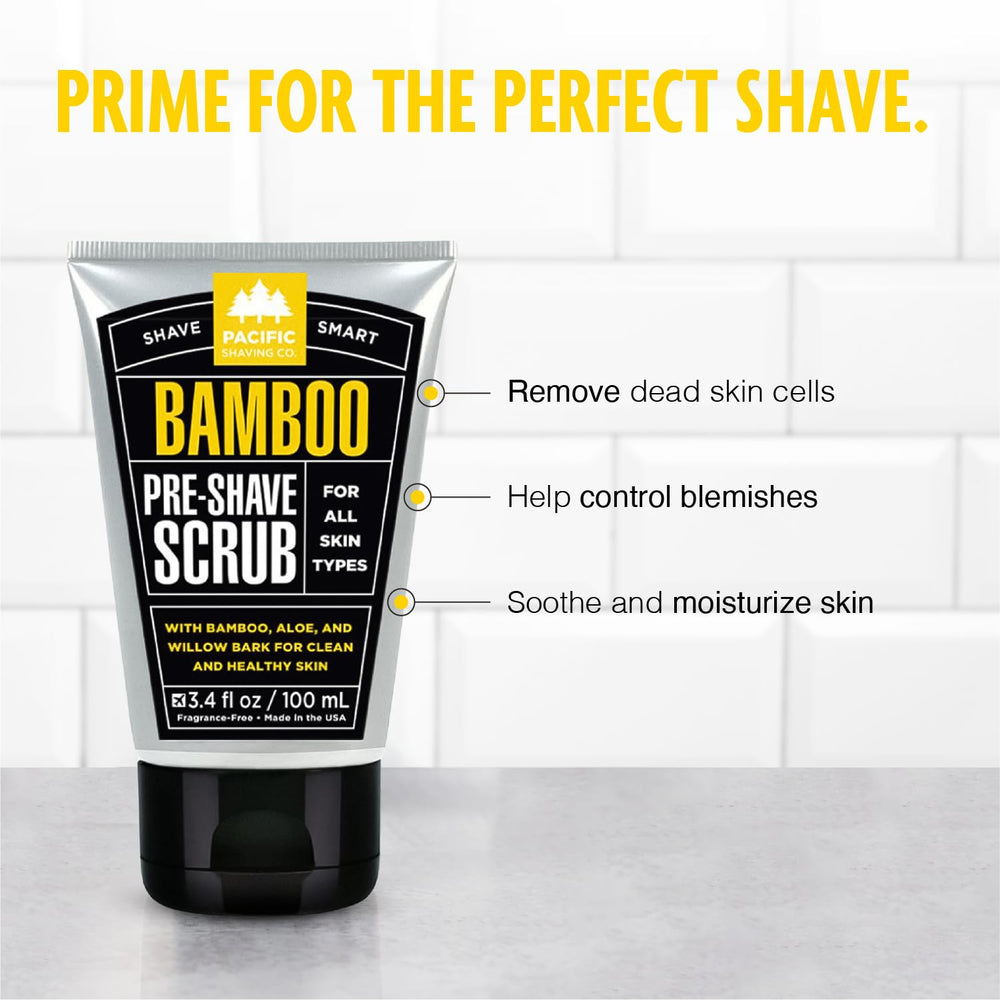 Pacific Shaving Company close-up of scrub texture showing exfoliating bamboo particles