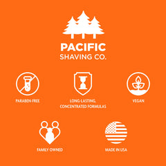 Pacific Shaving Company scrub placed on bathroom shelf to show routine-ready lifestyle