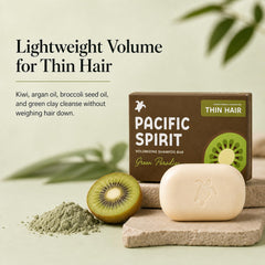 Pacific Spirit shampoo bar on draining dish promoting longer lifespan